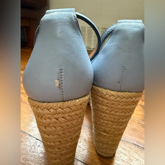 Brown Leather Wedge Sandals with Ankle Strap - Picture 7 of 12